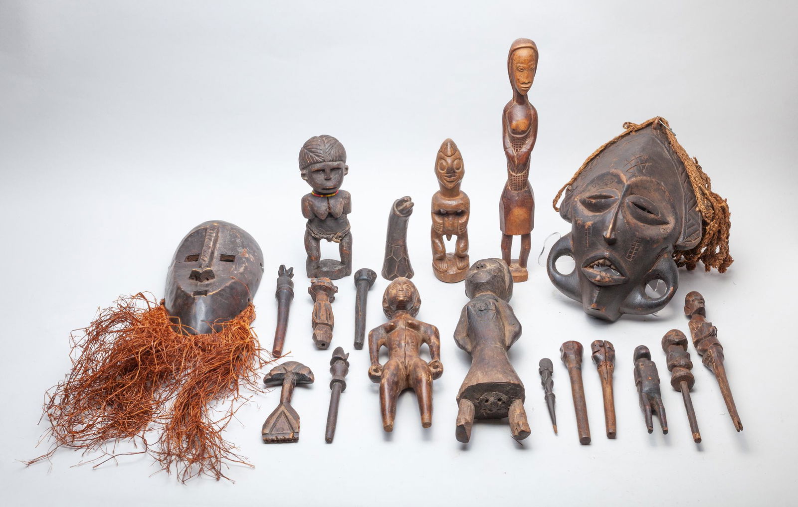 Rare Luba & Hemba Wood Figures, Congo (1 of 12)