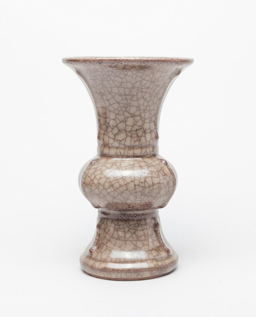 Rare Chinese Ge Ware Porcelain Gu Vase (1 of 11)