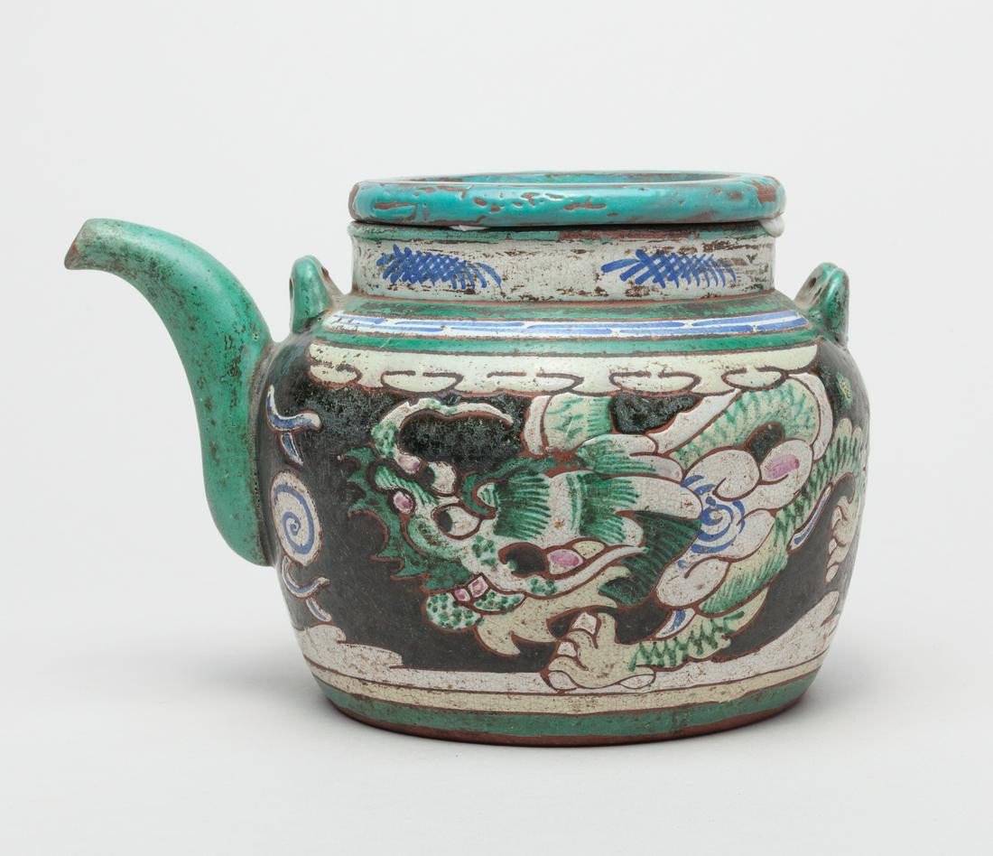 Old Chinese Enameled on Zisha Teapot (1 of 12)