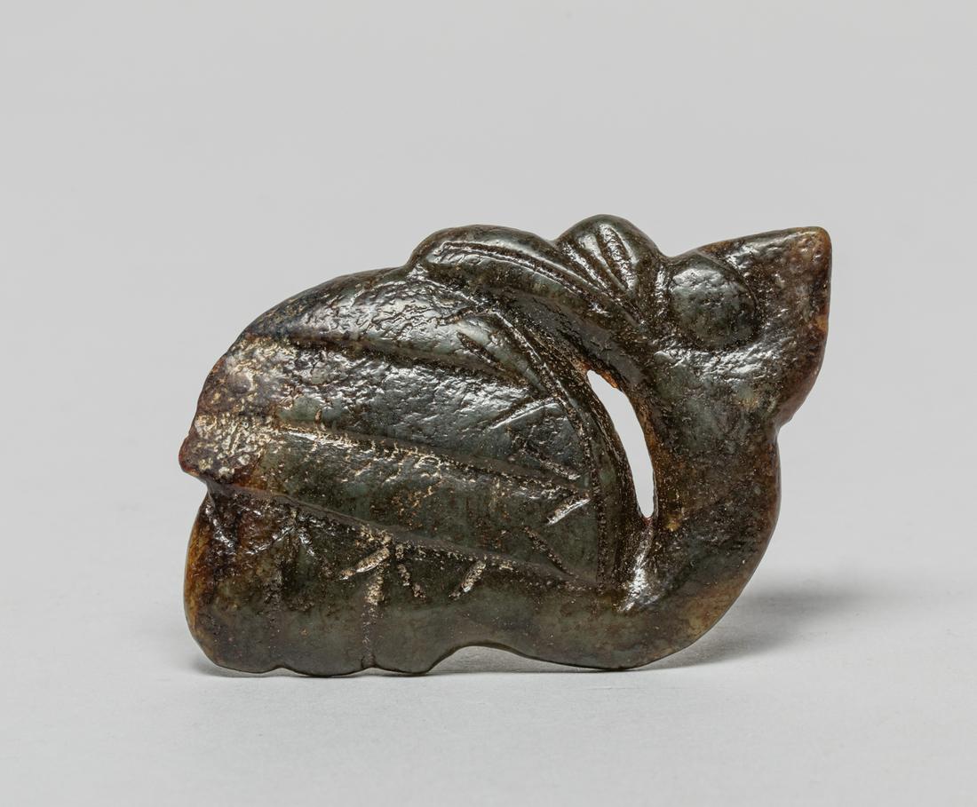 Chinese Jade Stone Carved Bird Hook (1 of 10)