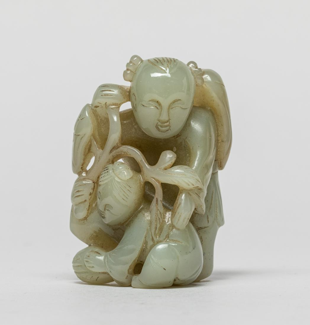 Lg Chinese Ming Type Jade Toggle Boy (1 of 13)
