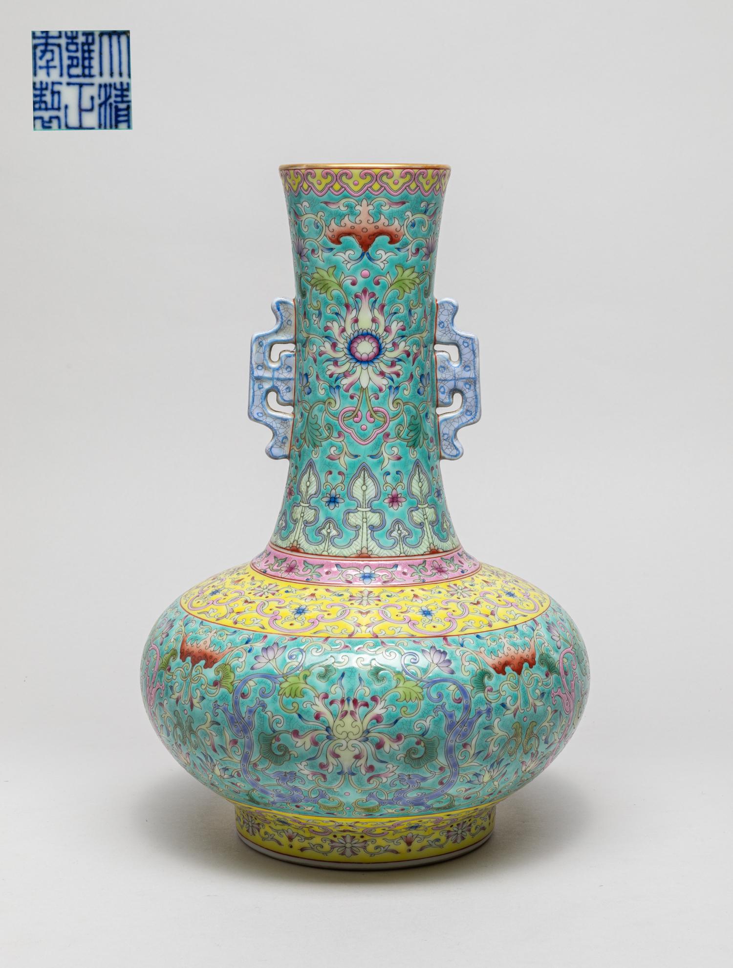 Large Chinese Export Enameled Porcelain Vase (1 of 15)
