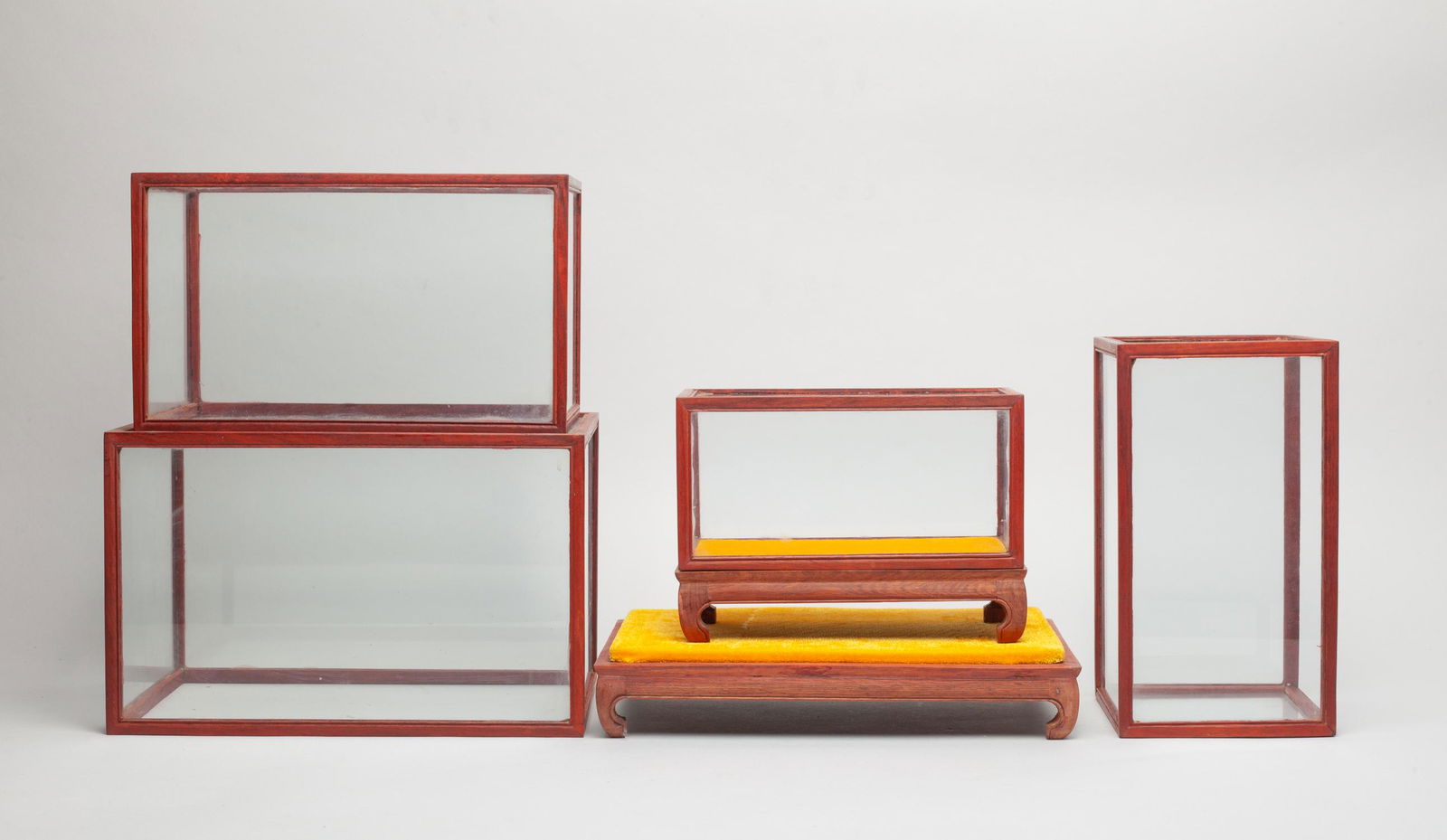 Estate Chinese Glass & Wood Display Case (1 of 10)