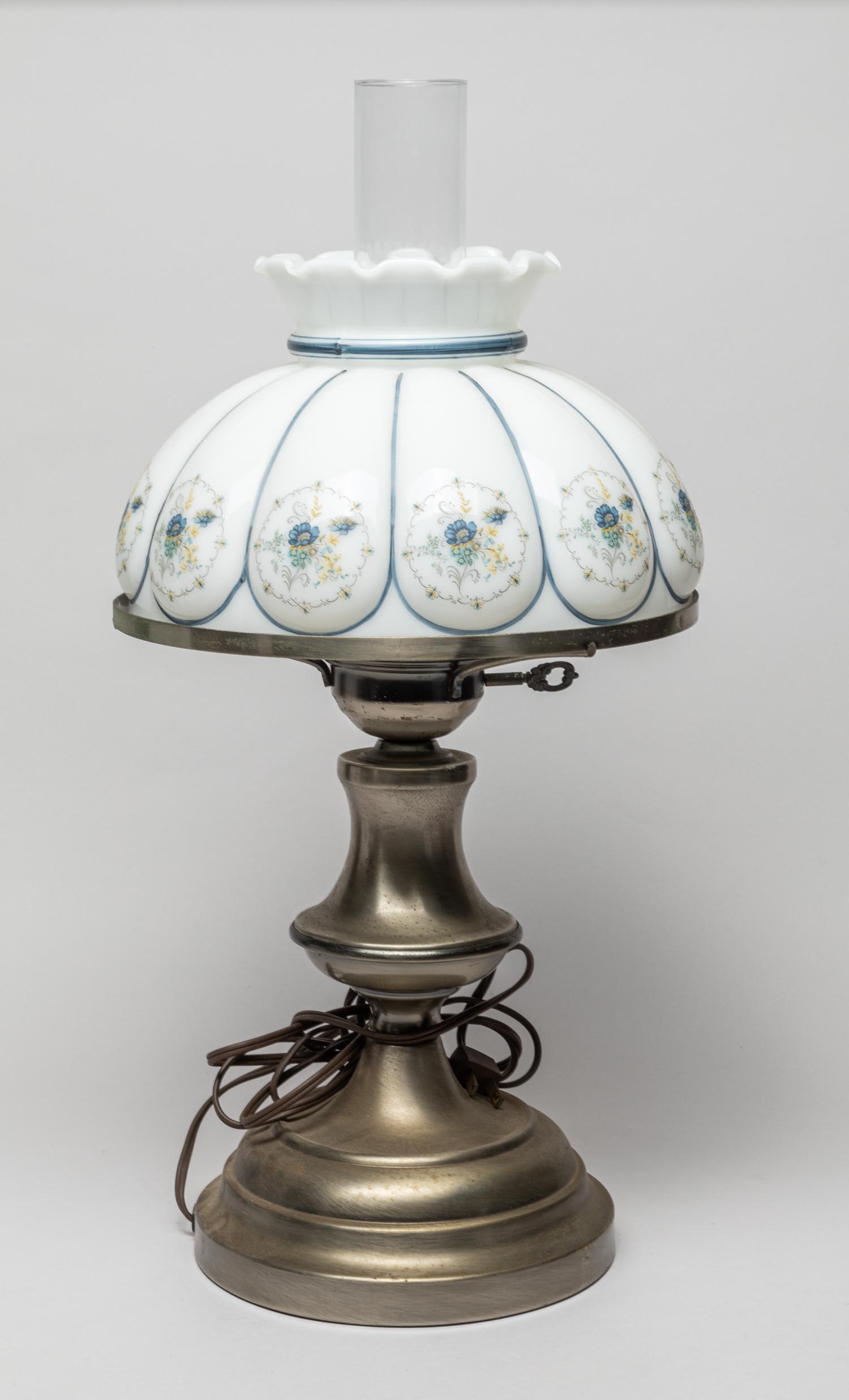 Wedgewood Type Enameled Glass Lamp (1 of 8)