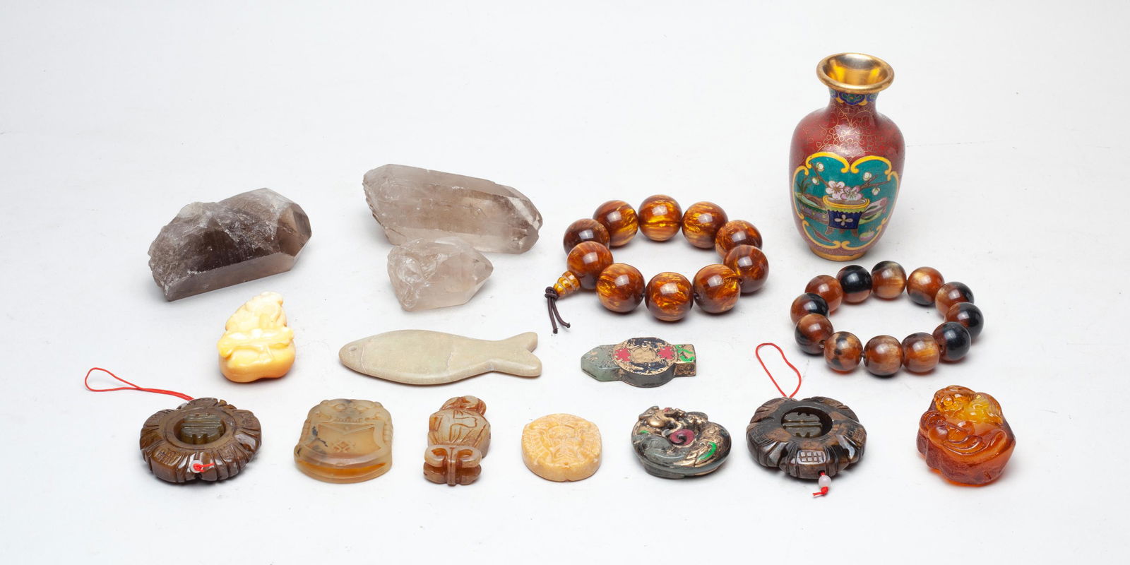 Estate Chinese Cloisonne, Jade & Beads (1 of 16)