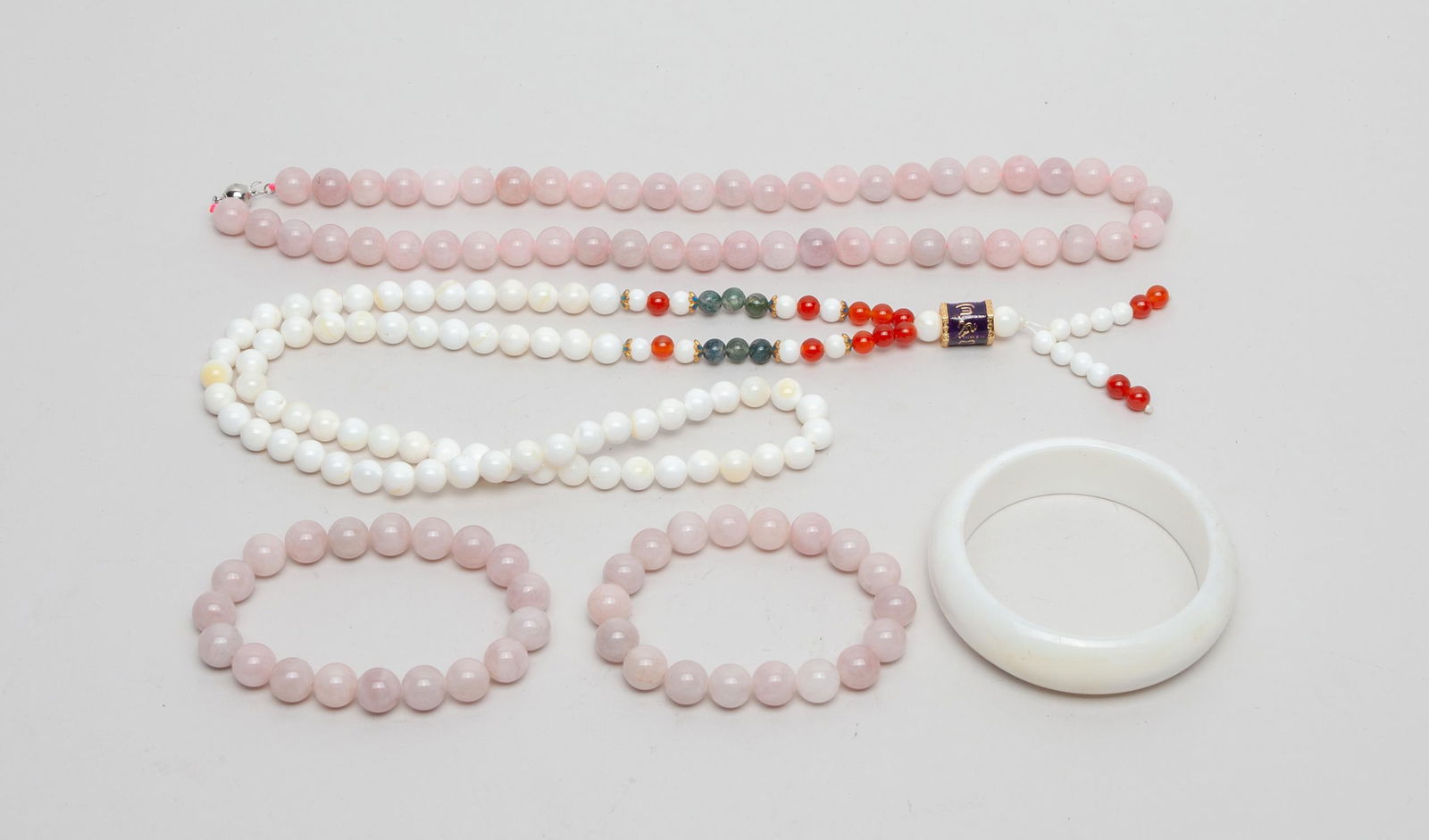 MOP & Gemstone Necklace Bracelet (1 of 10)