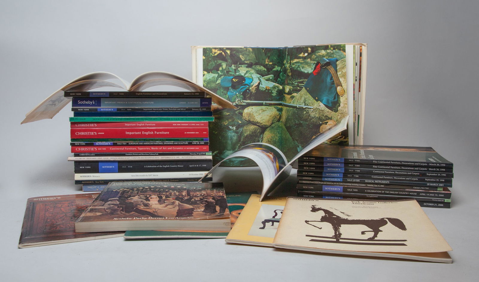 Antique Catalogs of Furniture & Art: A large group of auction catalogs about furniture and art. Size varies.