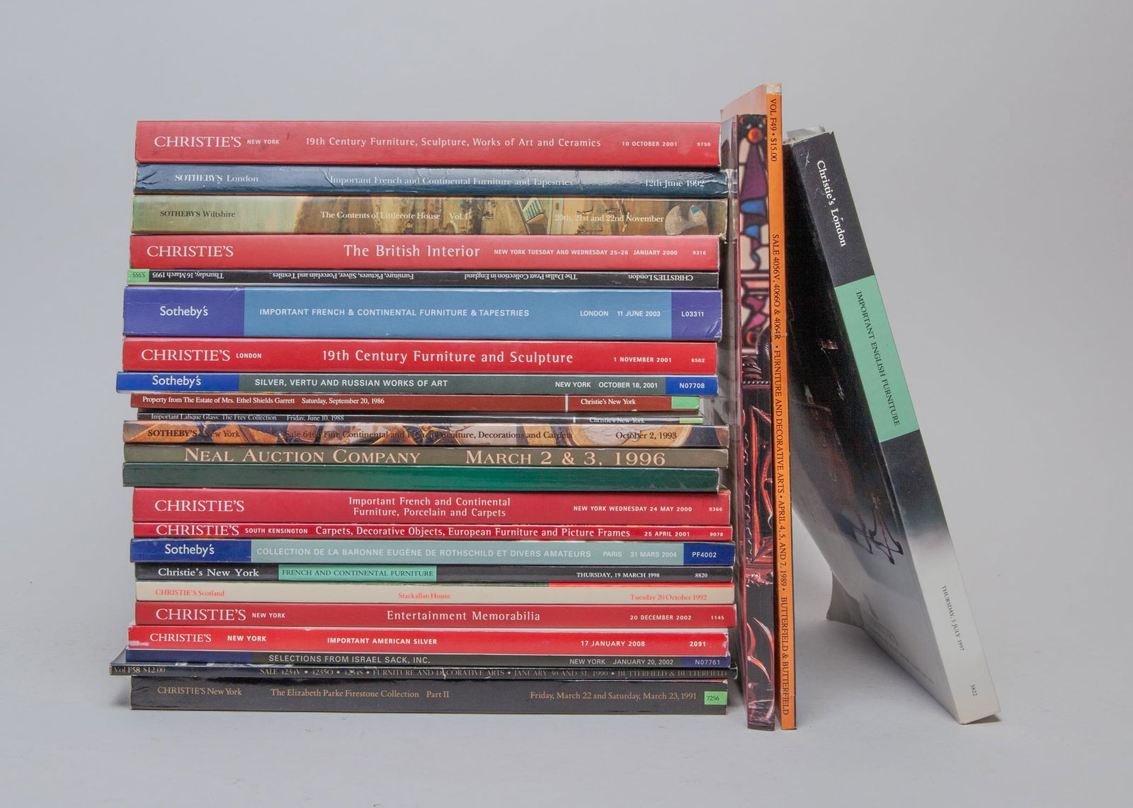 Antique Catalogs of Furniture, Silver & Art: A large group of auction catalogs about furniture, silver decor and art. Size varies.