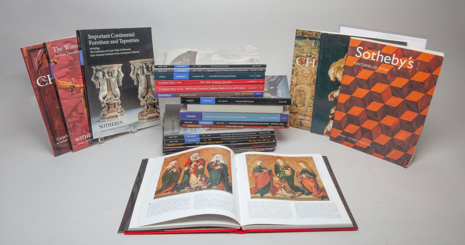 Antique Catalogs of Furniture, Silver & Art: A large group of auction catalogs about furniture, silver decor and art. Size varies.