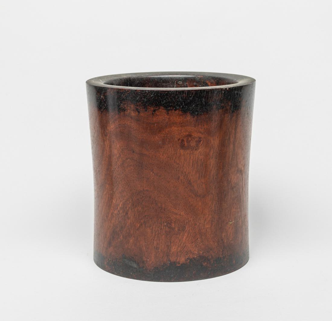 Large Chinese Wood Brush Pot (1 of 13)