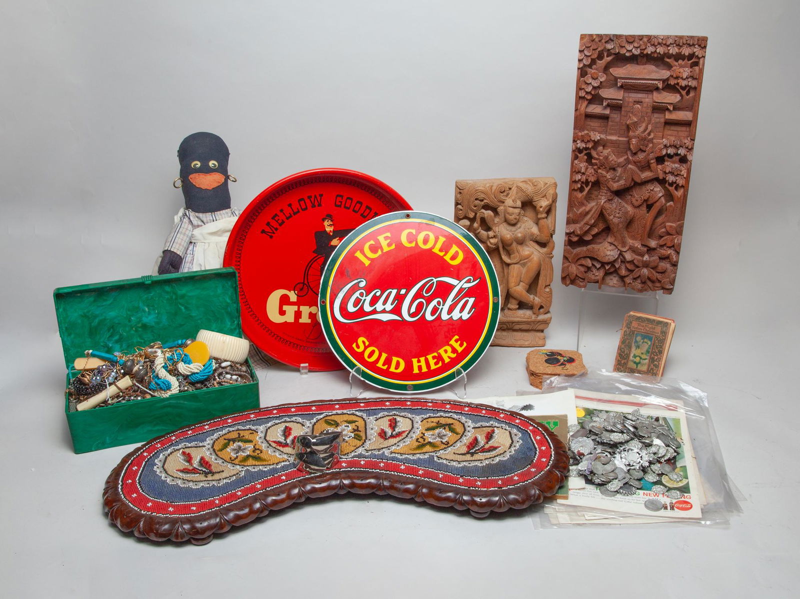 Coke Sign, Poster, Jewelry & Indian Wood (1 of 15)