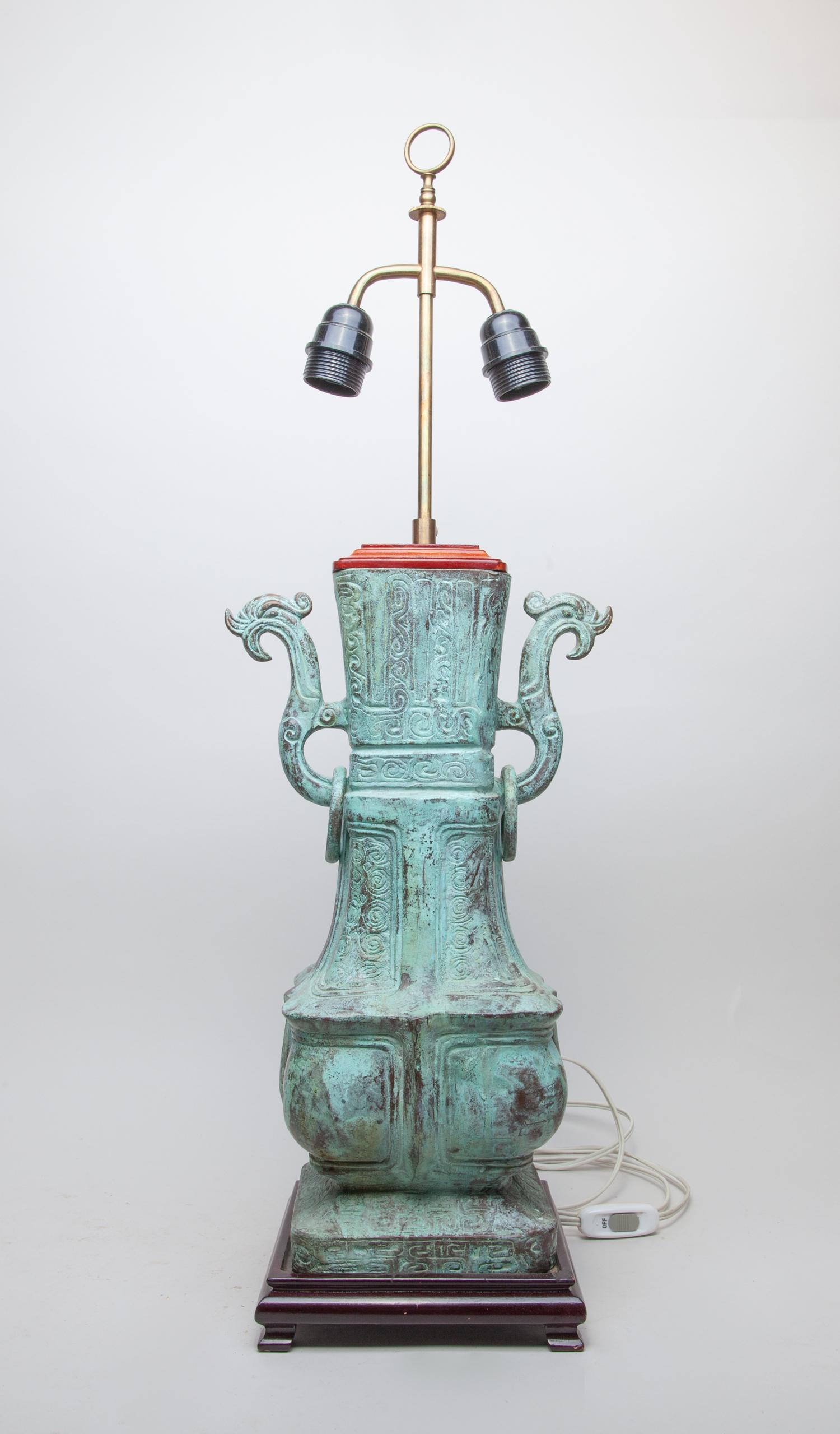 Large Chinese Bronze Lamp (1 of 11)