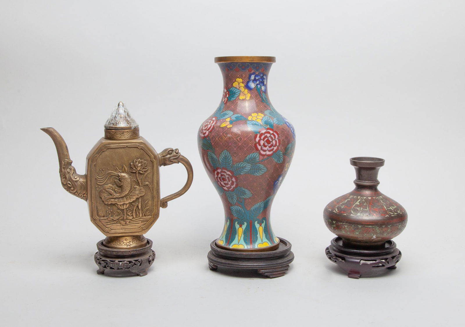 Chinese Export Cloisonne & Brass Pot (1 of 16)