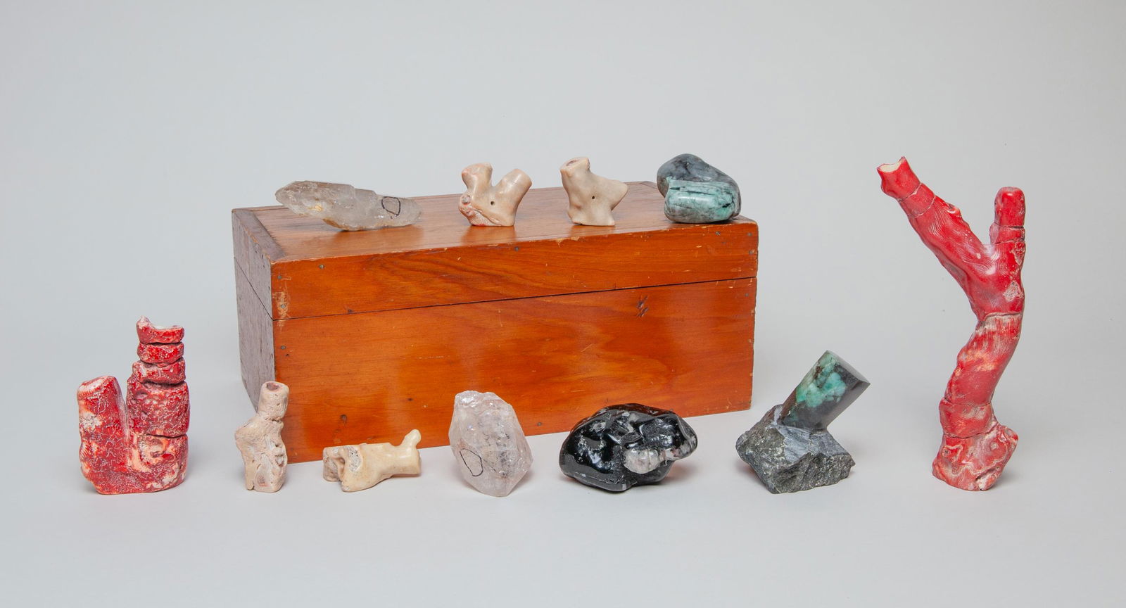 Large Coral Like, Crystal & Emerald Stones (1 of 10)