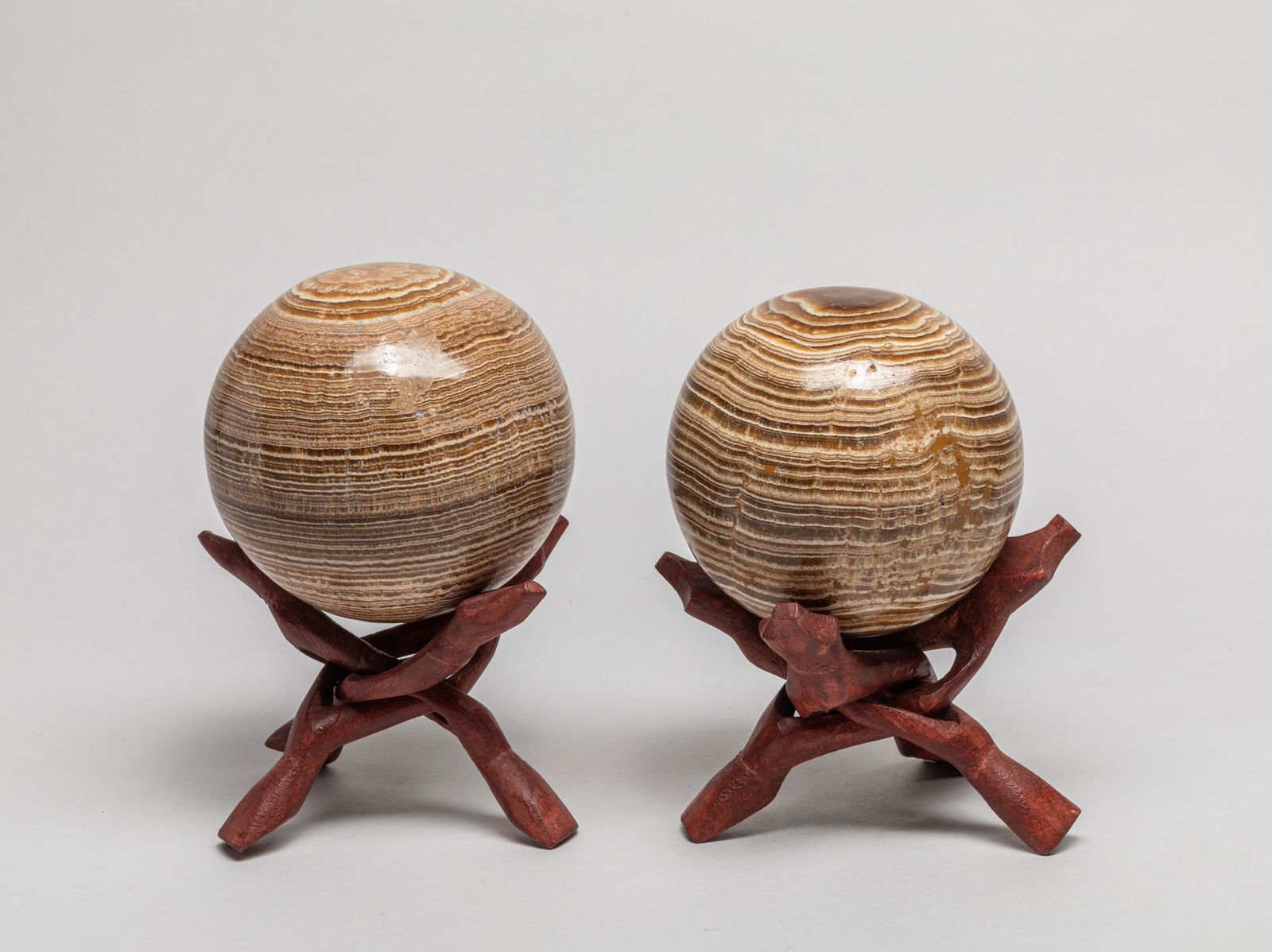 Two Jupiter Form Gem Stone Balls (1 of 9)