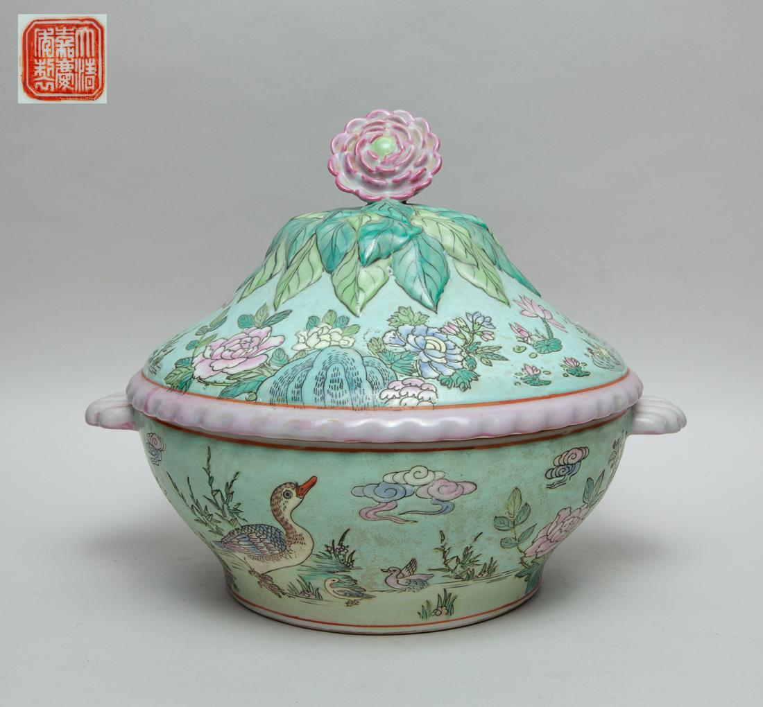 Massive Chinese Famille Rose Porcelain Bowl (1 of 18)