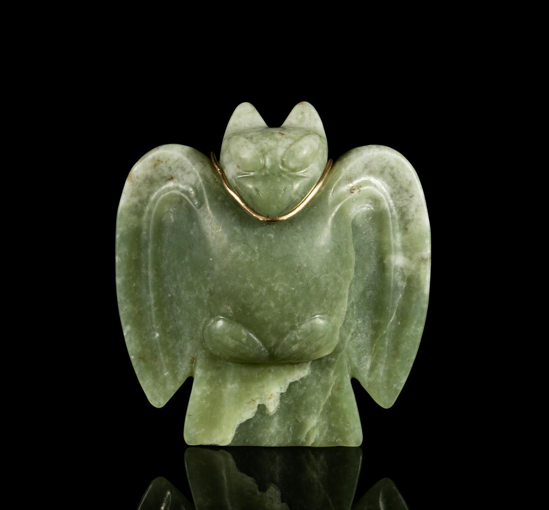 Chinese Jade Large Bird w/ Gold Link (1 of 13)
