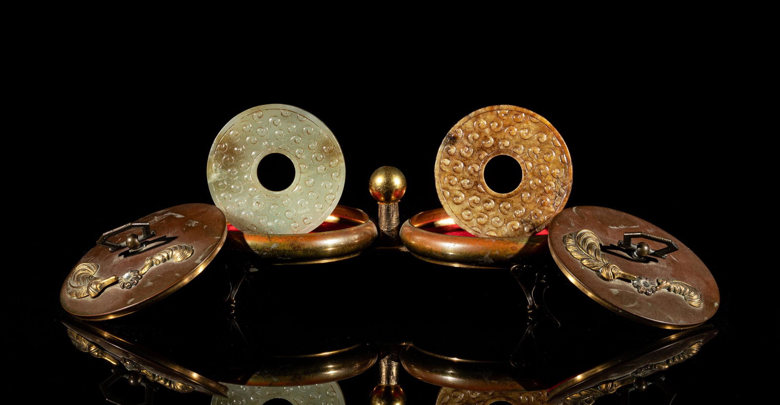 French Louis XVI Box W/ Chinese Jade Sets (1 of 14)