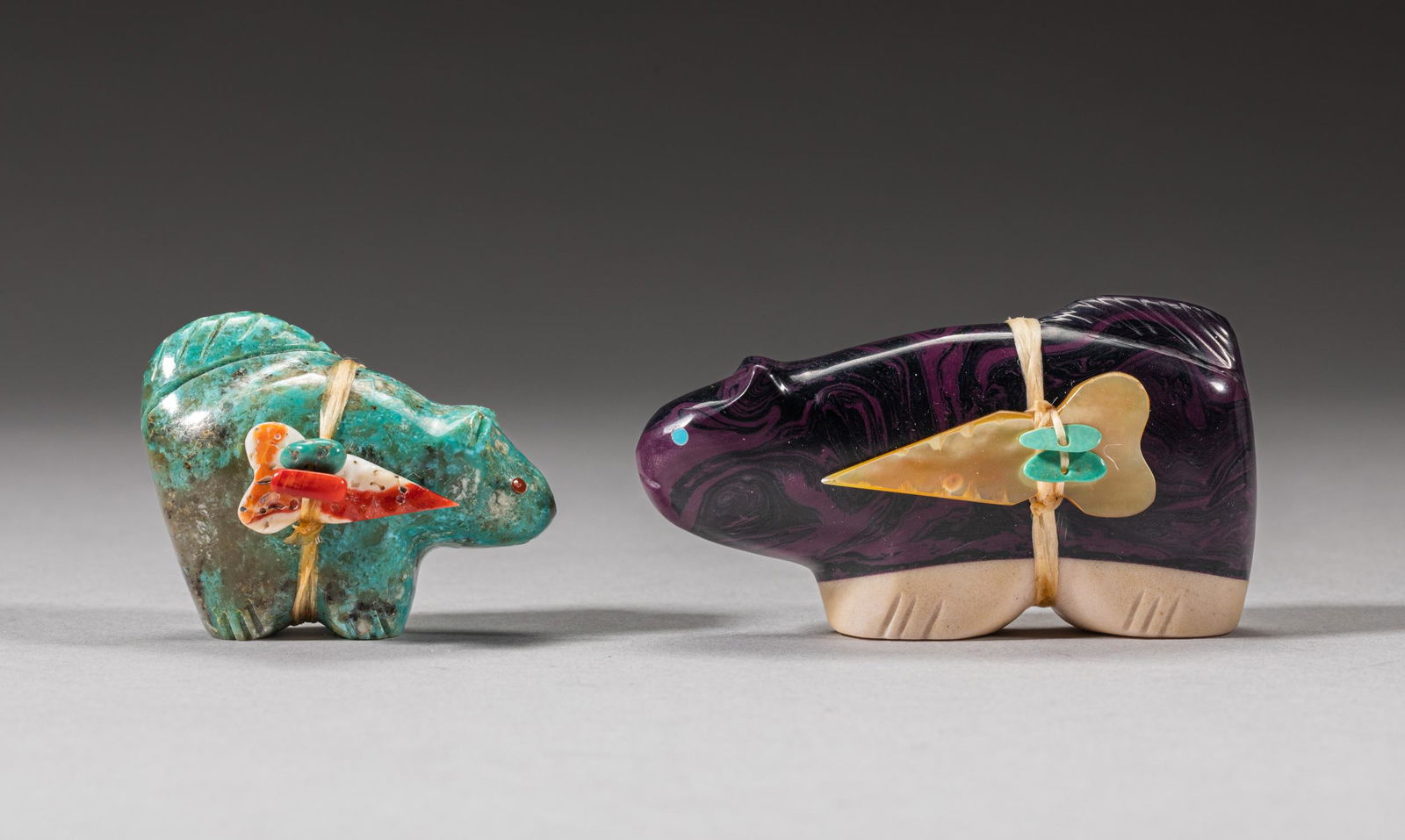 Rare Zuni Fetish Turquoise & Gemstone Bear (1 of 12)