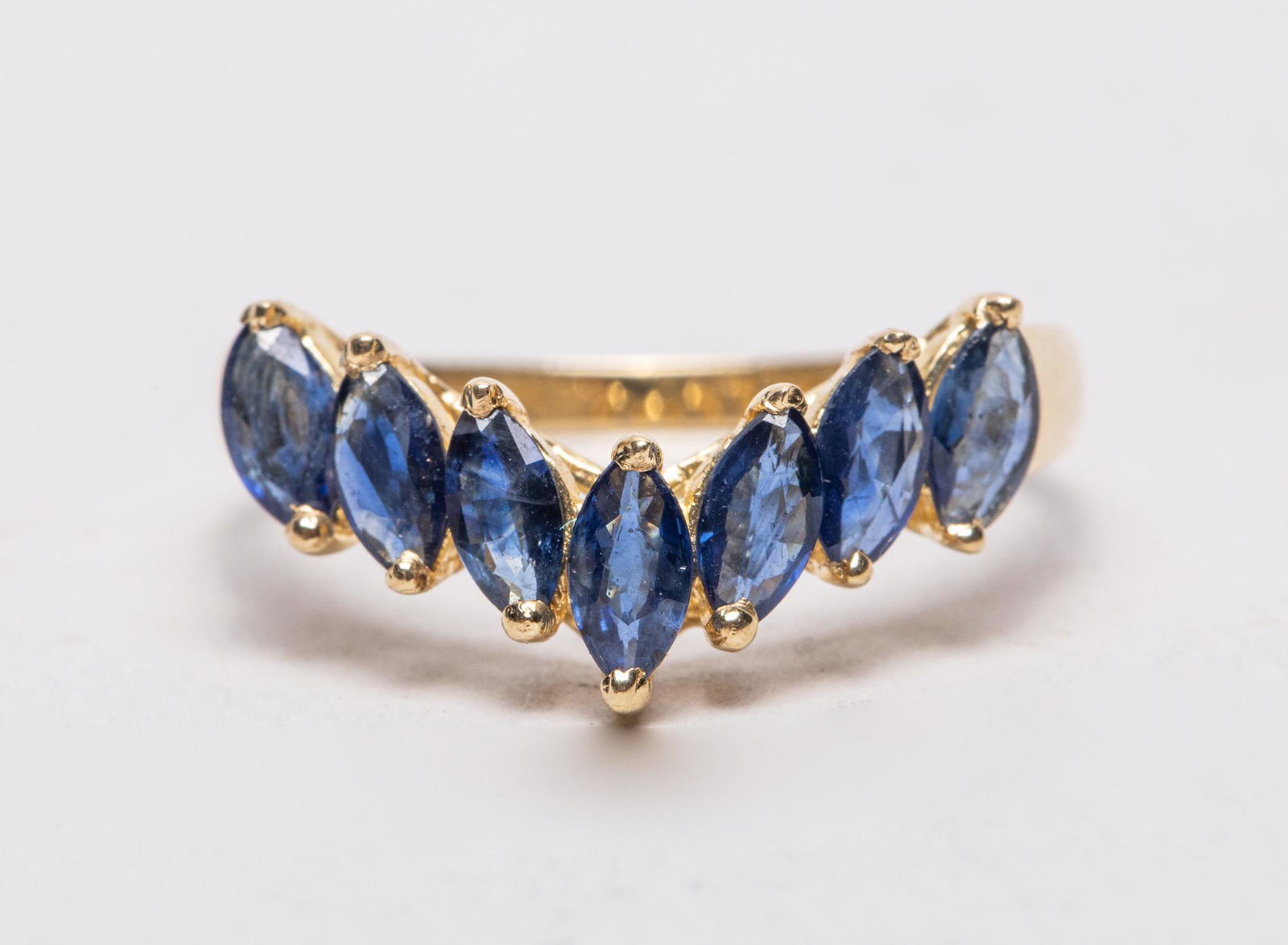 14K Y/G & Sapphire Ring (1 of 9)