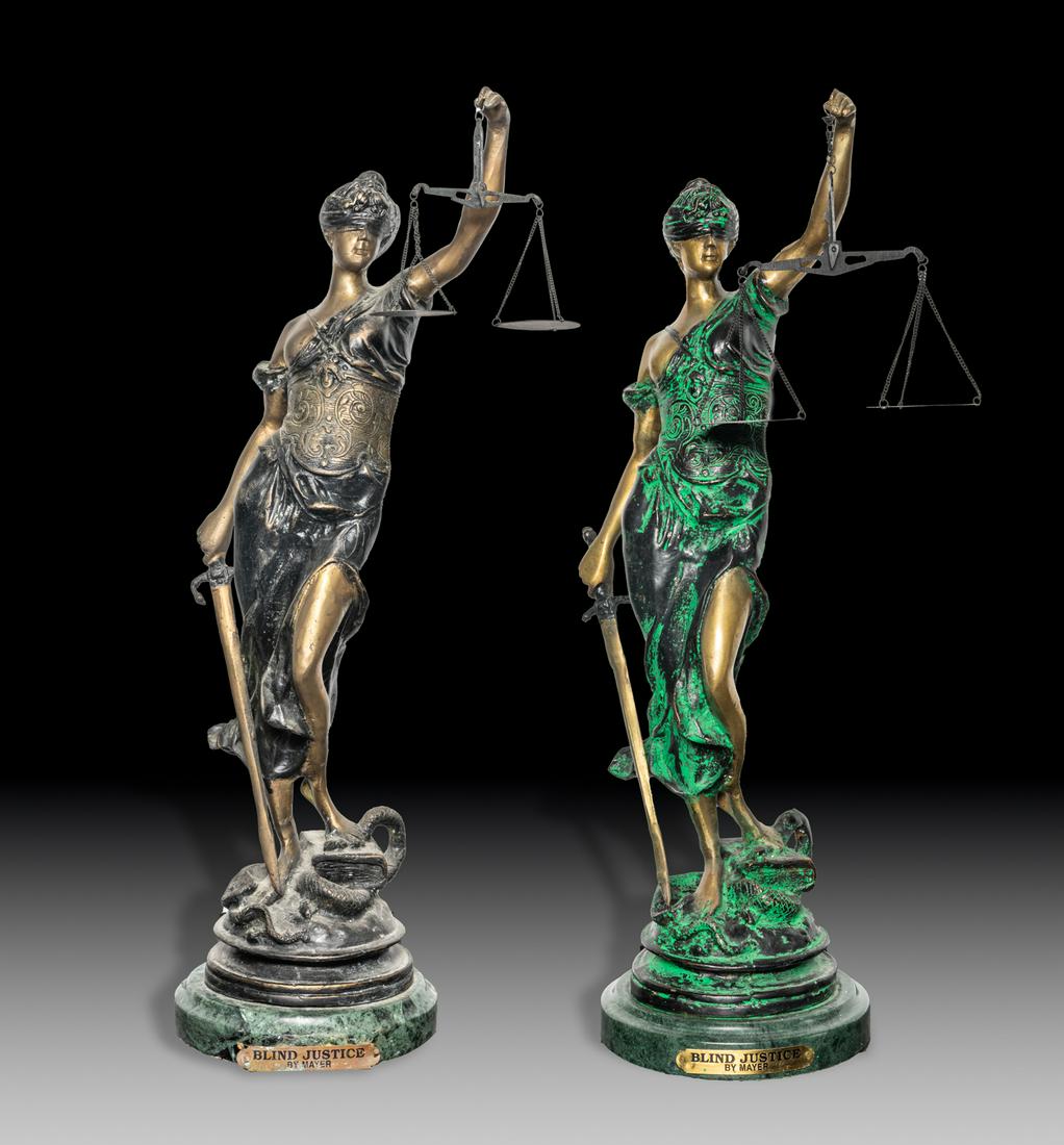 Blind Justice Bronze Sculptures After Mayer (1 of 20)