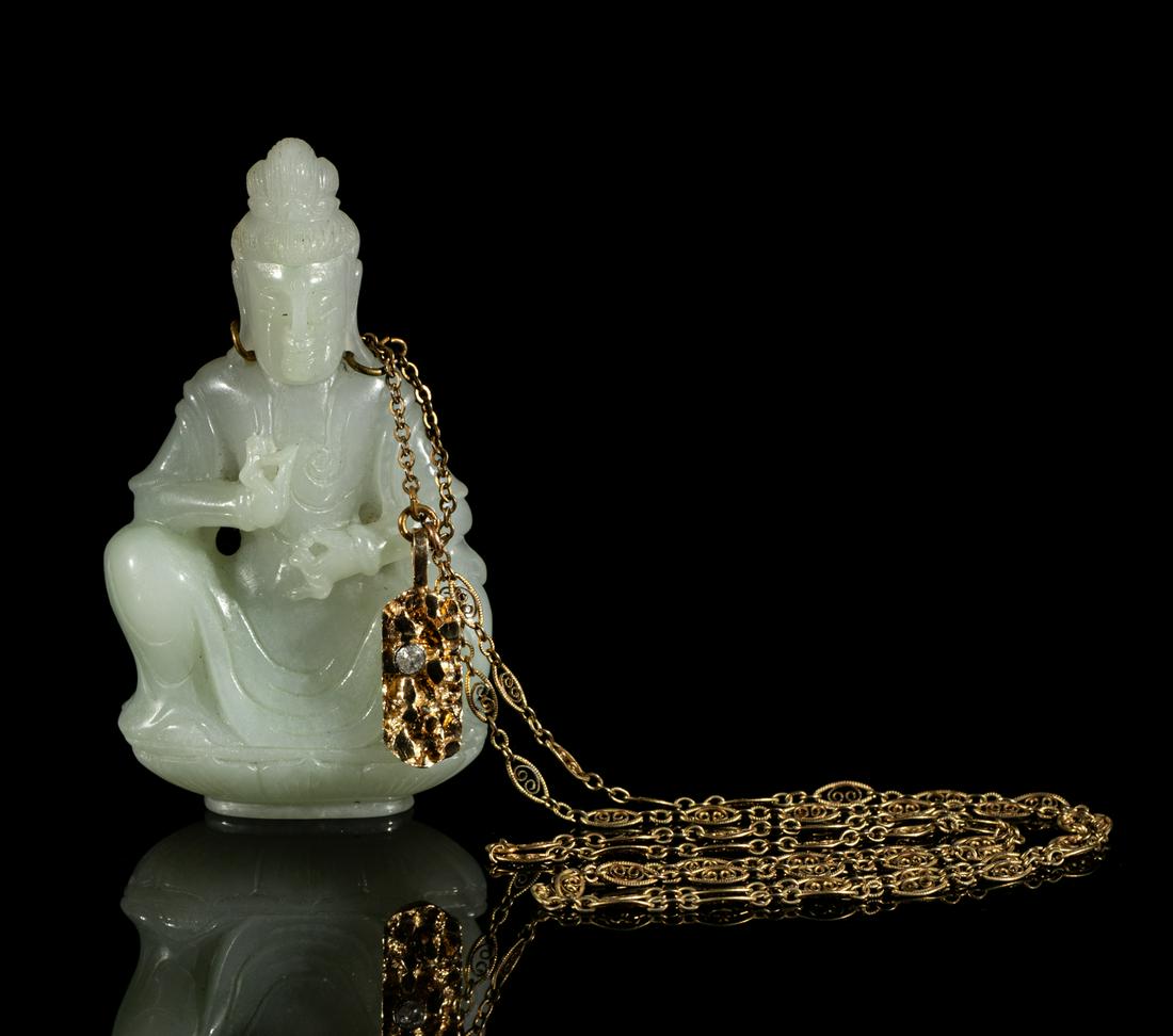 Rare Chinese Russet Jade Kuanyin (1 of 13)