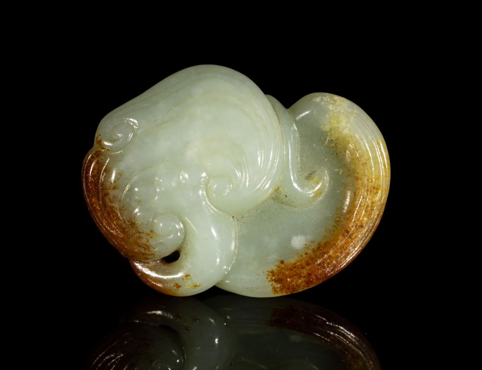 Large Chinese Russet Jade Carved Linchi (1 of 9)
