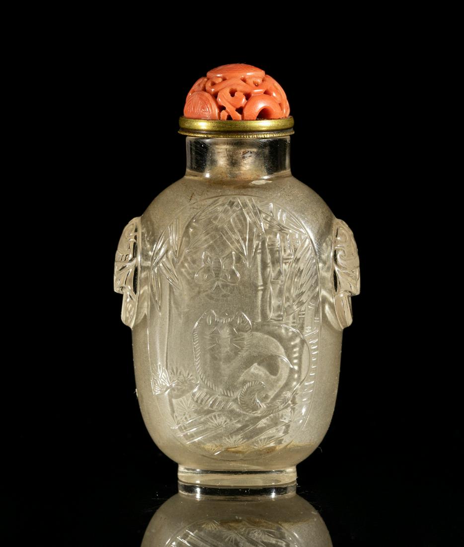 Chinese Carved Rock Crystal Snuff Bottle (1 of 11)