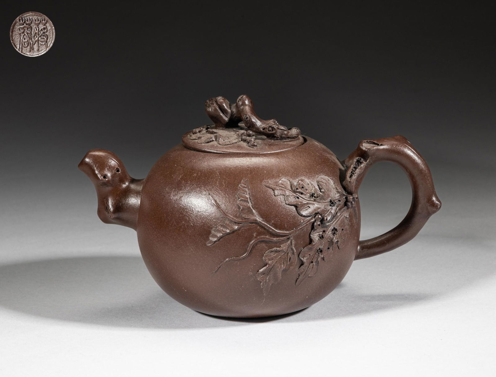 Chinese High Relief Yixing Zisha Tea Pot (1 of 13)