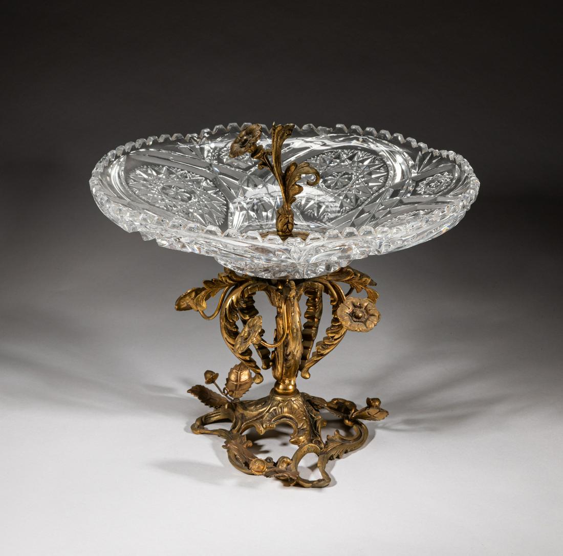 France Louis XVI Type Crystal Glass Central Piece (1 of 10)