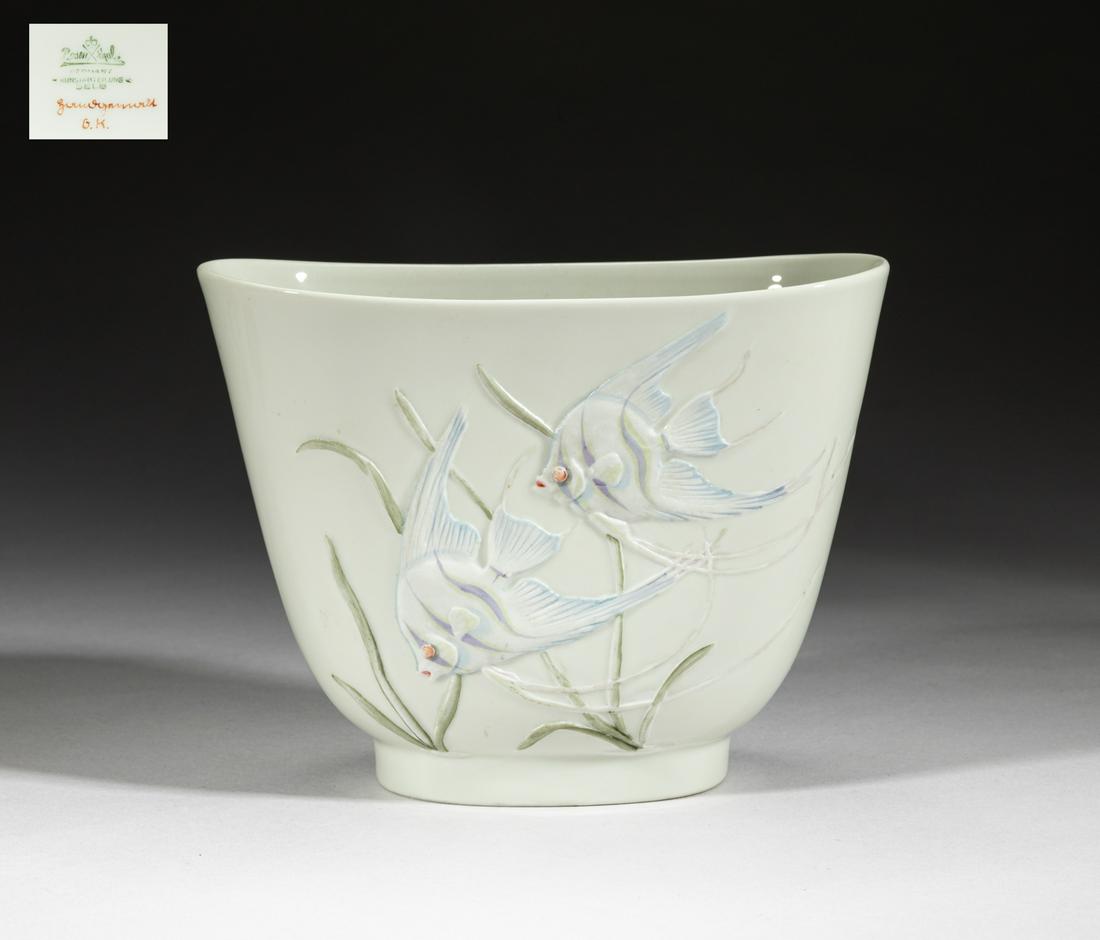 Kunstabteilung G. K Relief Porcelain Vase (1 of 9)