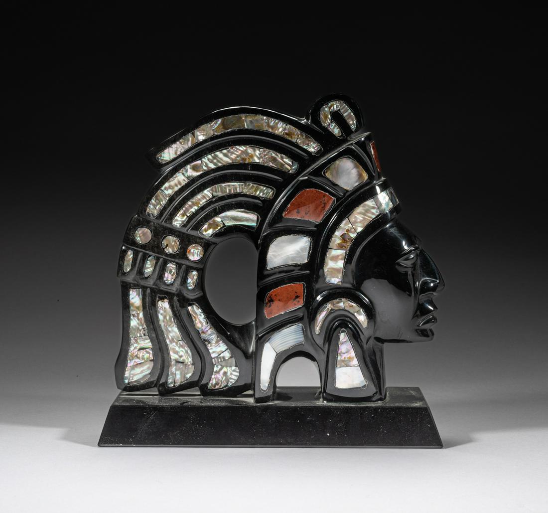 Large Pre-Columbian Style Gem Stone Sculpture (1 of 11)