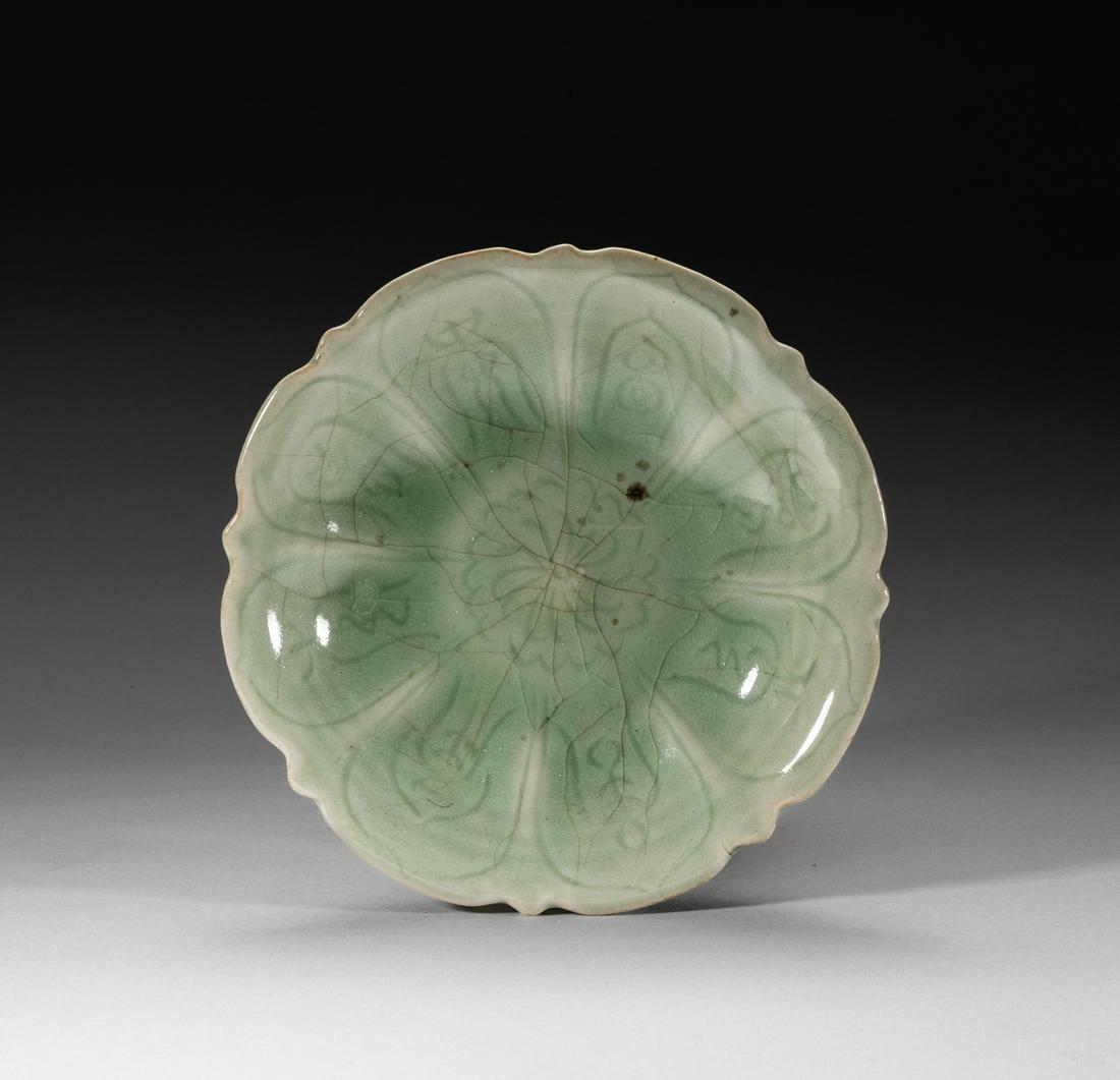 Korean Celadon Glazed Porcelain Plate (1 of 10)