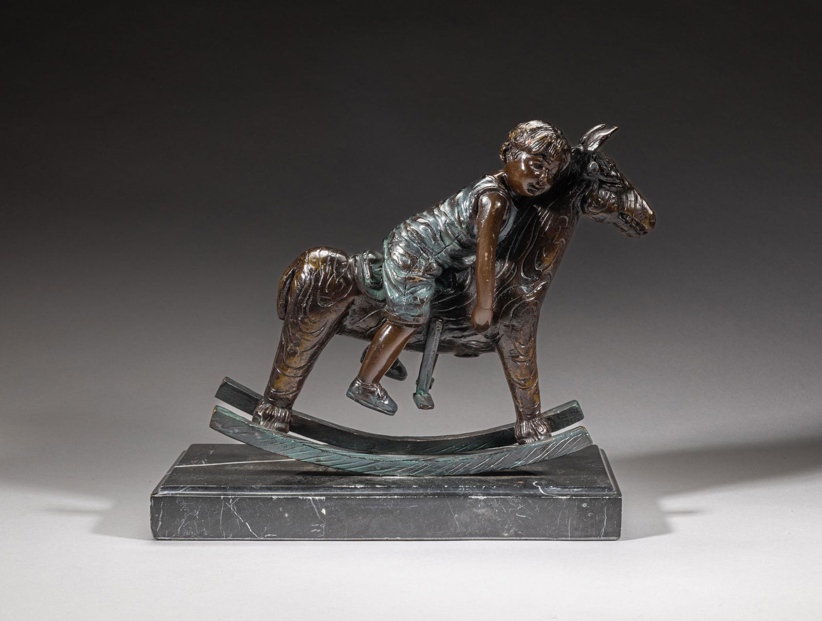 Art Bronze Table Sculpture on Marble Stand (1 of 11)