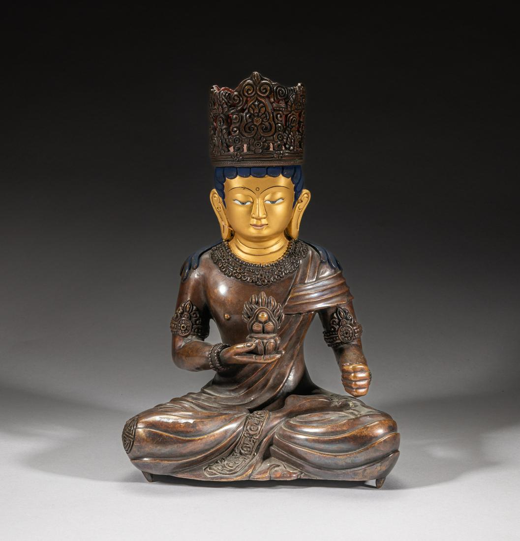 Chinese Sino-Tibetan Bronze Buddha (1 of 13)