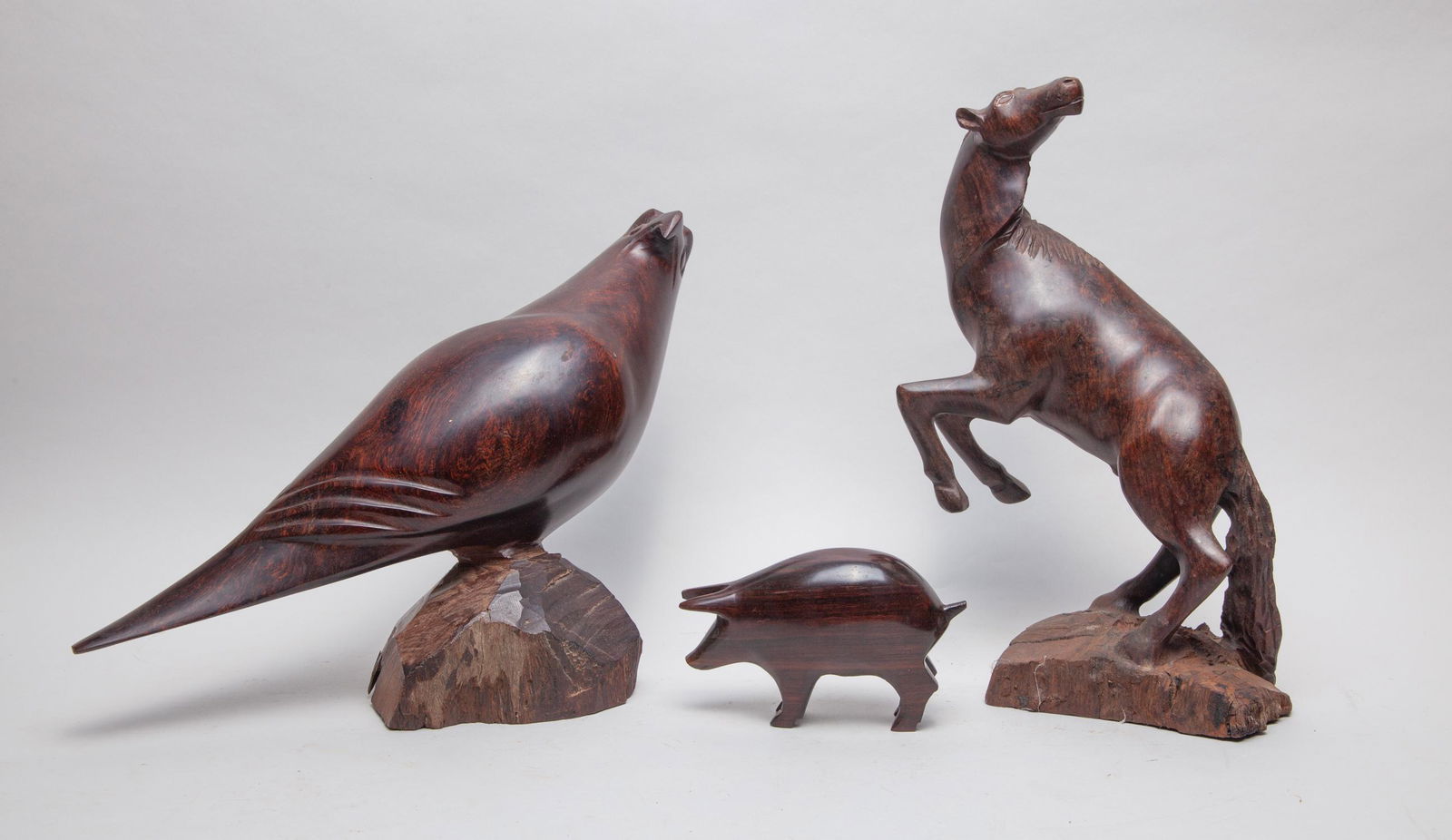 Set African Art Wood Sculpture (1 of 14)