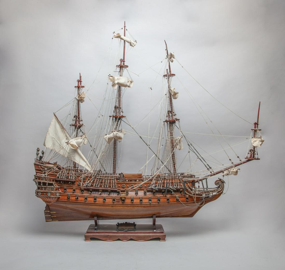 Massive Antique/Vintage Model Ship (1 of 16)