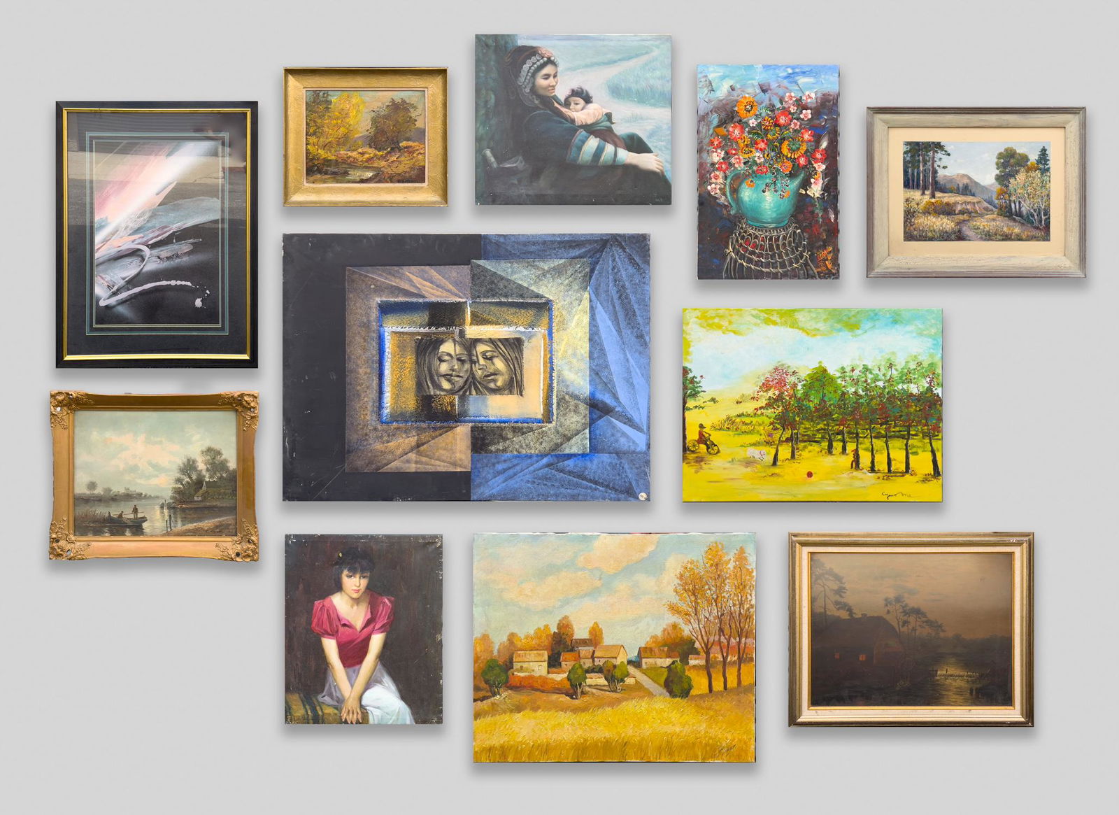 Collectible Large Set Oil Painting & Decor (1 of 19)