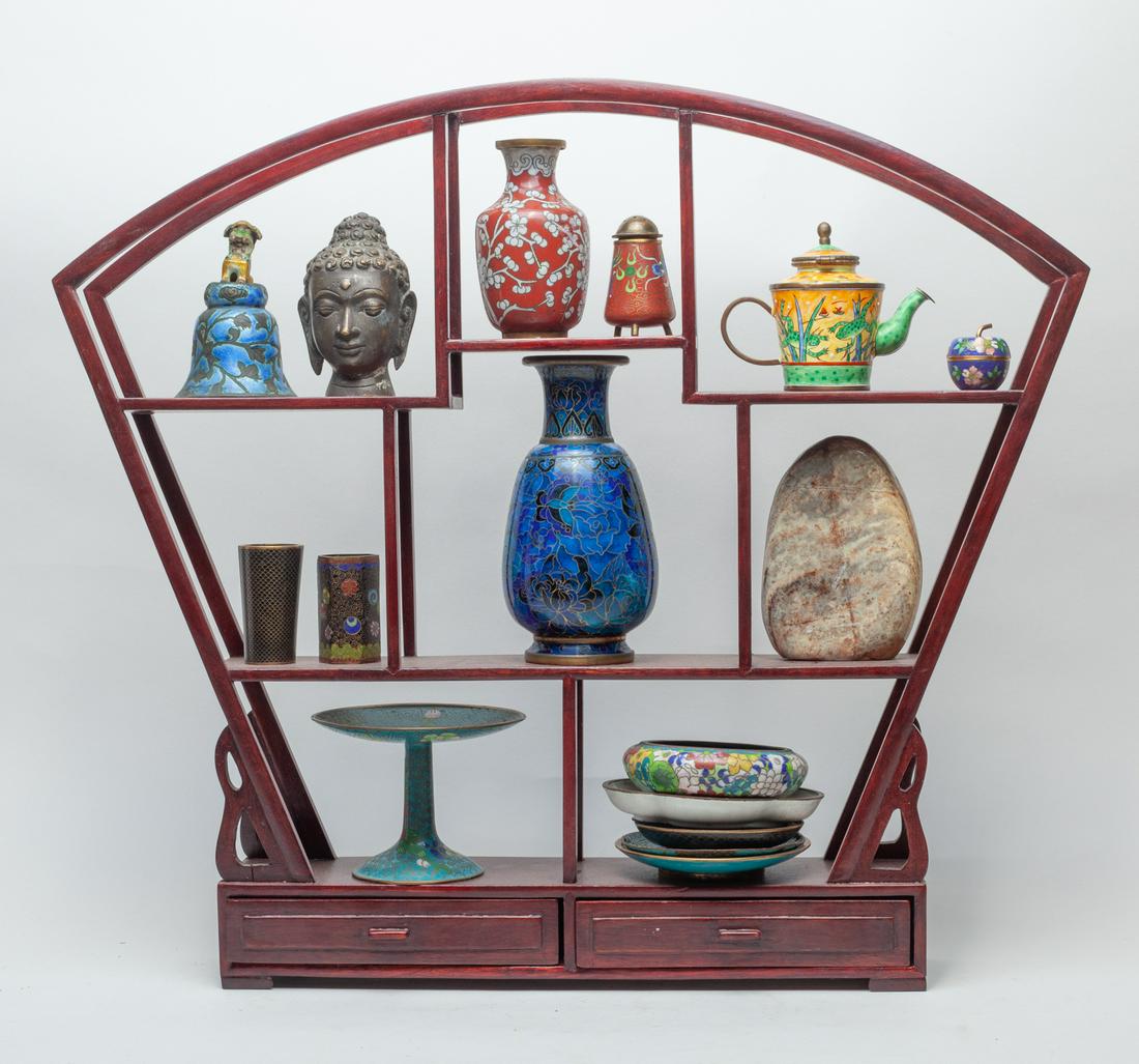 Chinese Export Wood Cabinet & Cloisonne (1 of 14)