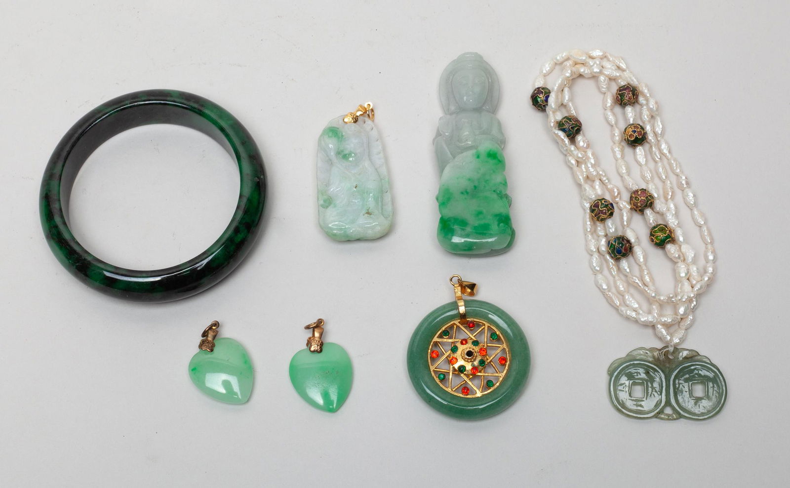 Vintage Chinese Jade/Stone Jewelry (1 of 13)