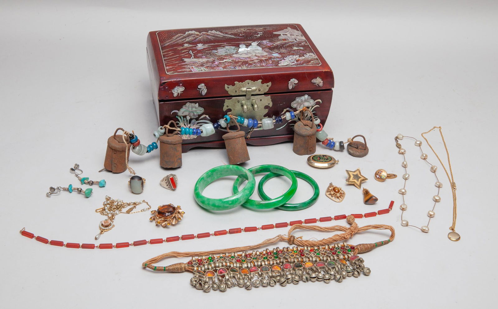 Estate Chinese, Jade, Bangle & Jewelry (1 of 15)