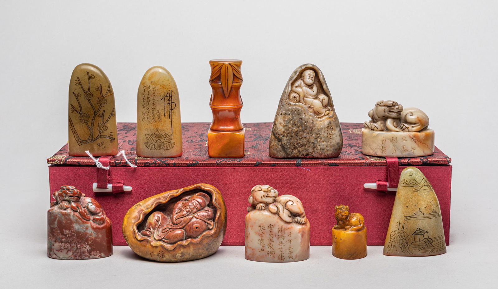 Large Group Chinese Shoushan Stone Seals (1 of 18)