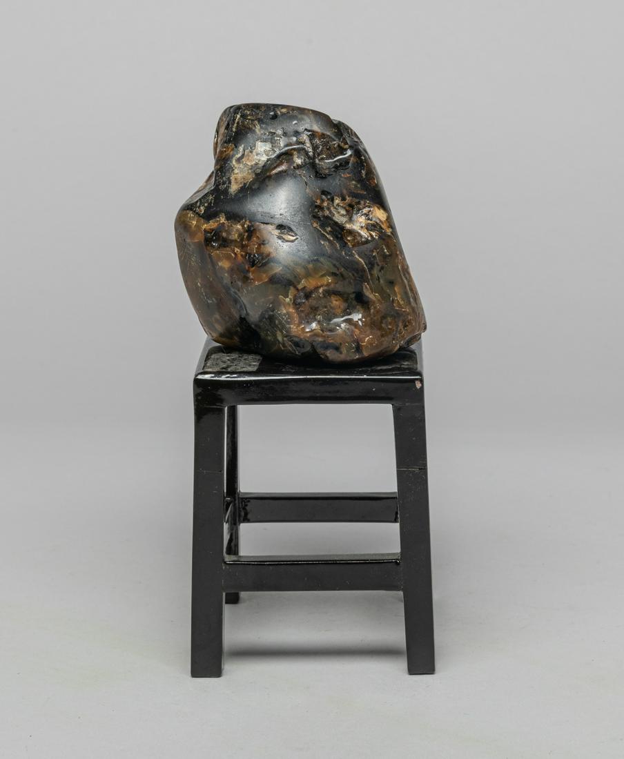 Large Amber Table Sculpture w/ Stand (1 of 9)