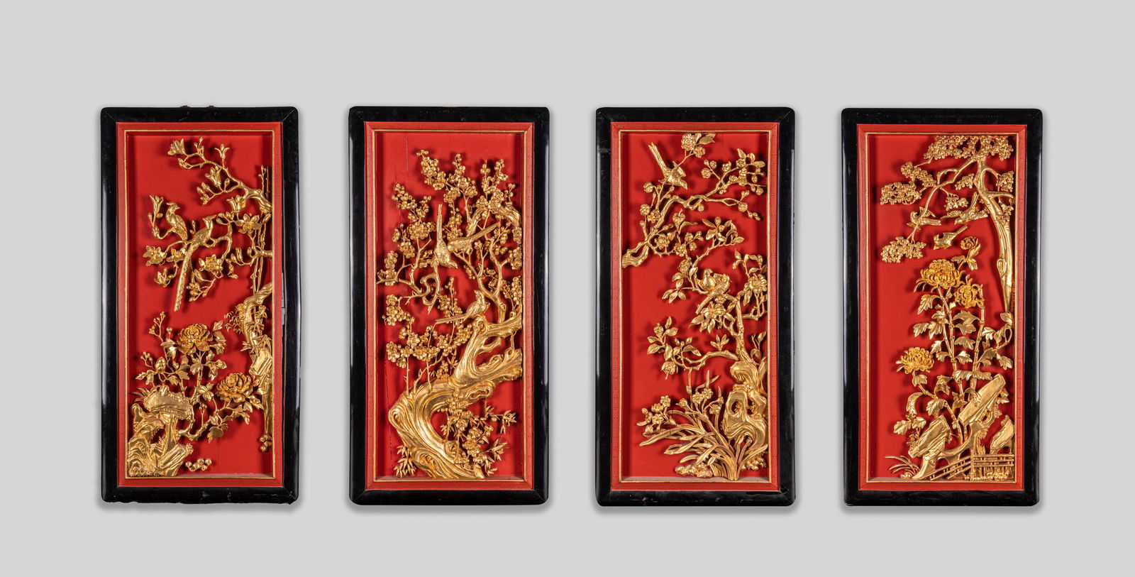 Large Chinese Gilt Wood Wall Hanging Panels (1 of 20)