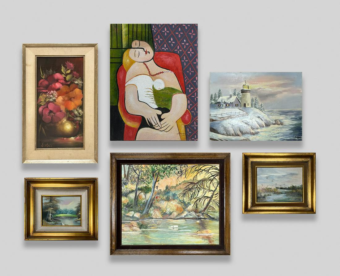 Estate Vintage Oil Paintings (1 of 14)