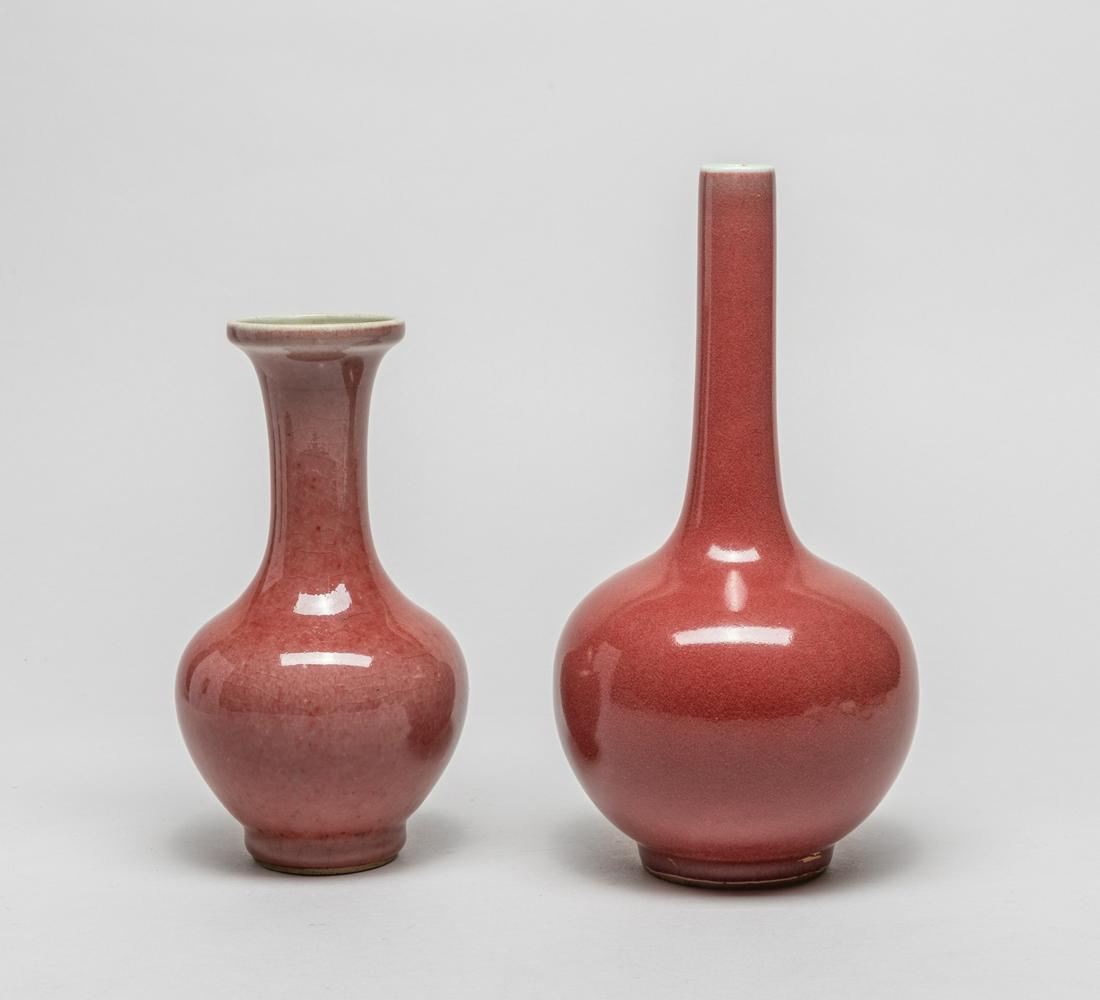 Two Chinese Red Glazed Porcelain Vases (1 of 14)
