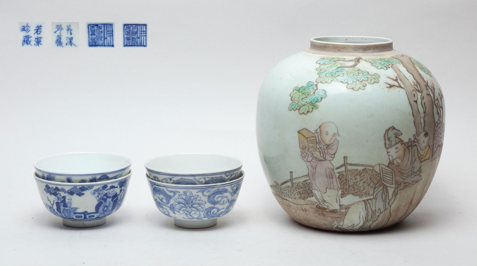 Vintage Chinese Porcelain Jar & Bowls (1 of 19)