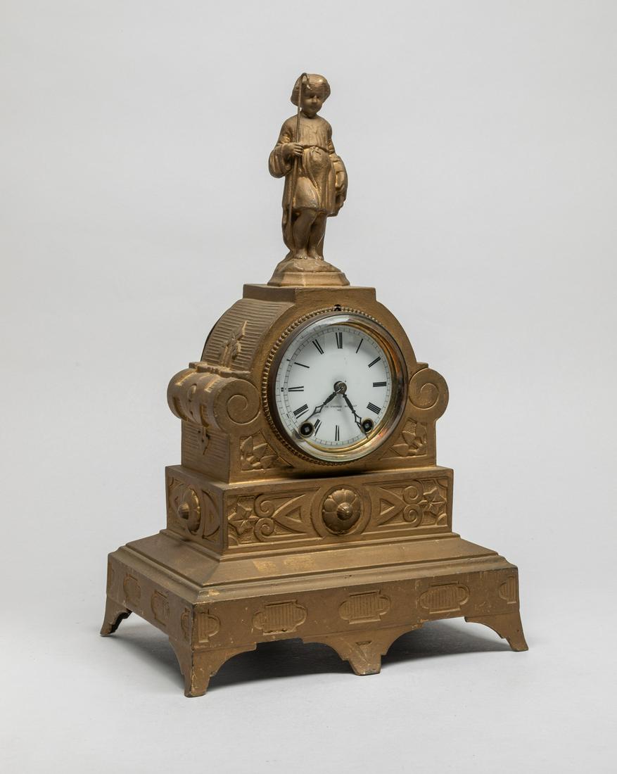 Seth Thomas Sons Gilt Figural Mantel Clock (1 of 11)