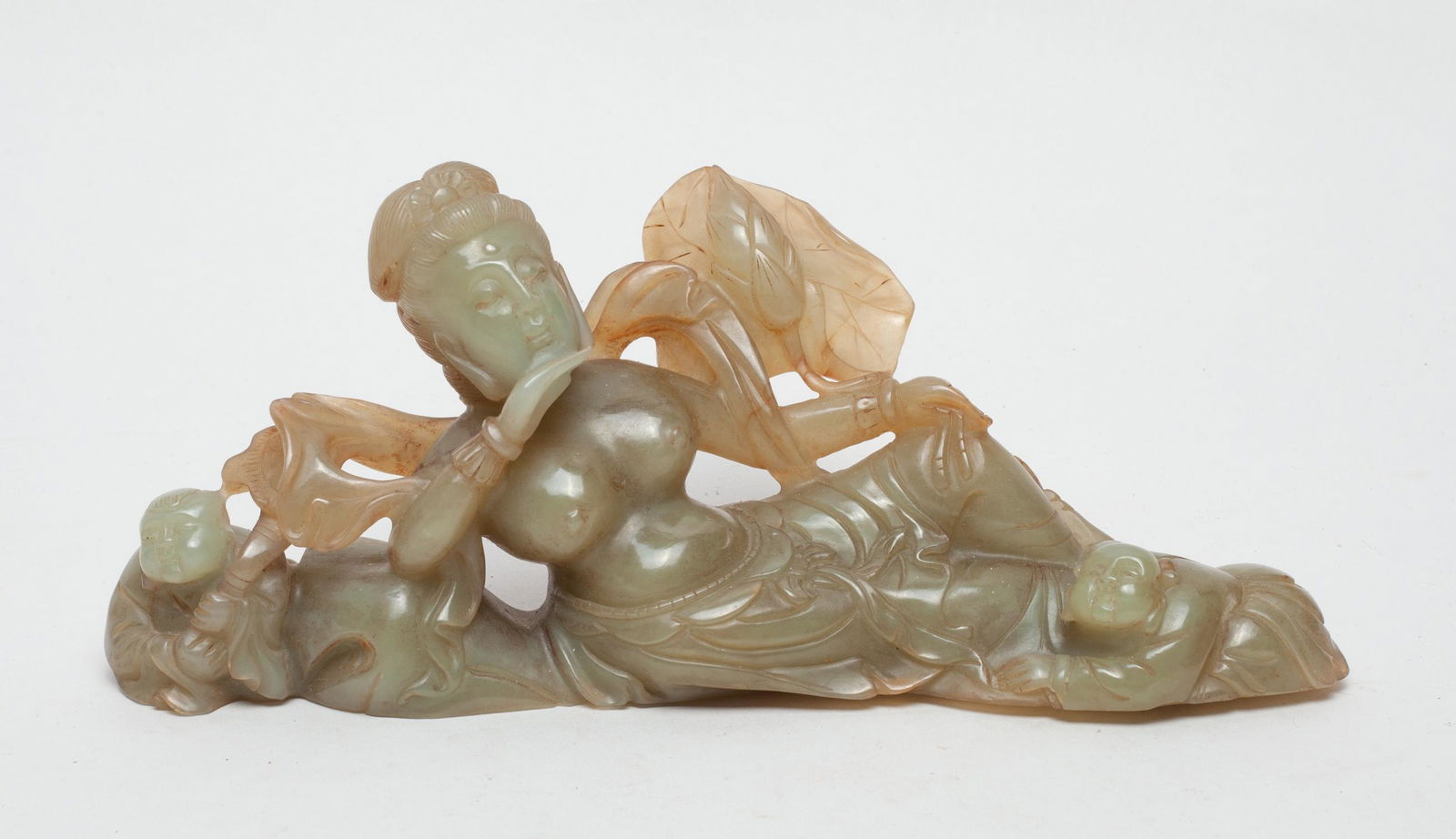 Chinese Jade Sculpture of Lady & Children (1 of 11)