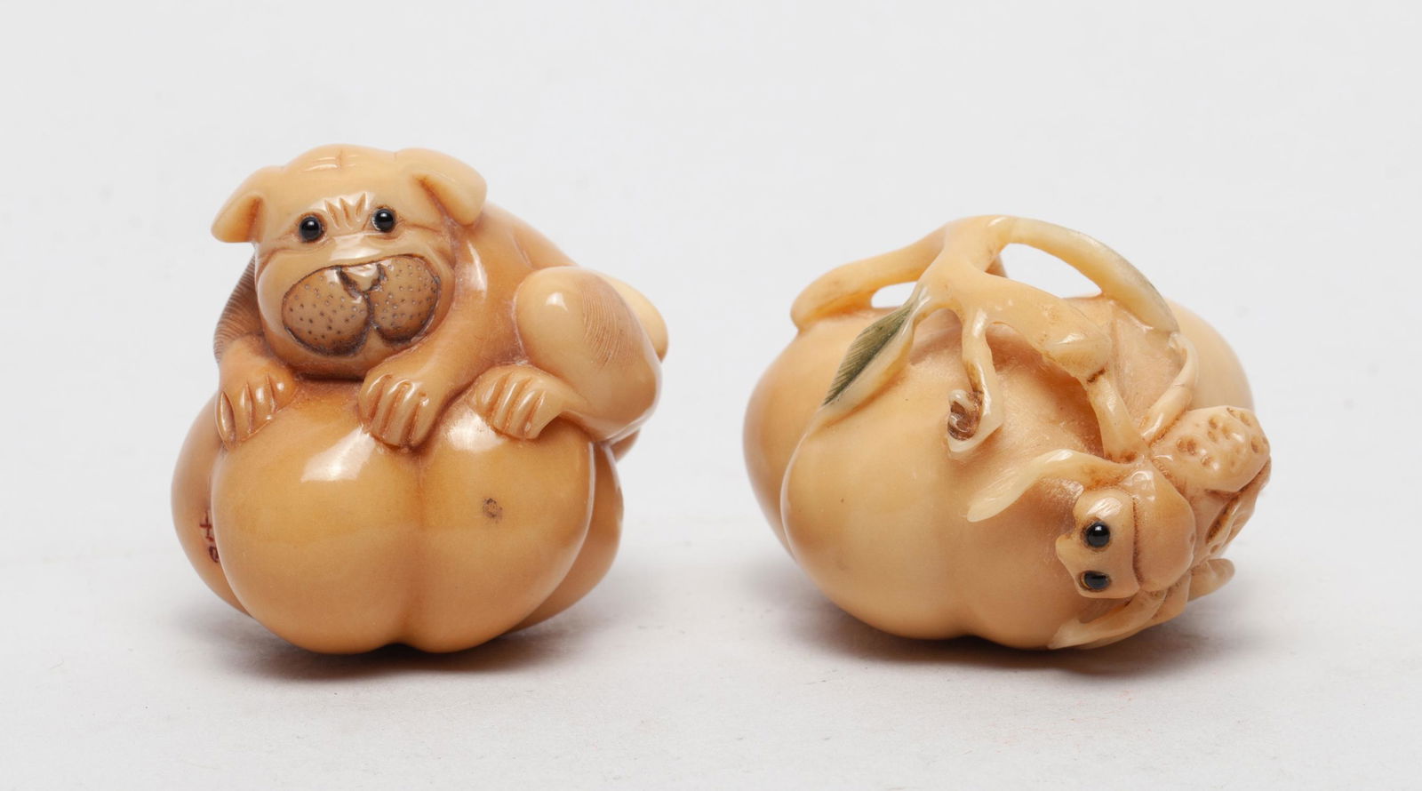 Japanese Taisho Vegetable-Nuts Netsuke (1 of 10)